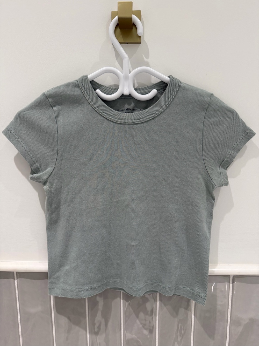 Women’s Sage Green Brandy Melville Short Sleeve Tee
